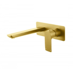 Vog Brushed Gold Bathtub/Basin Wall Mixer With Spout